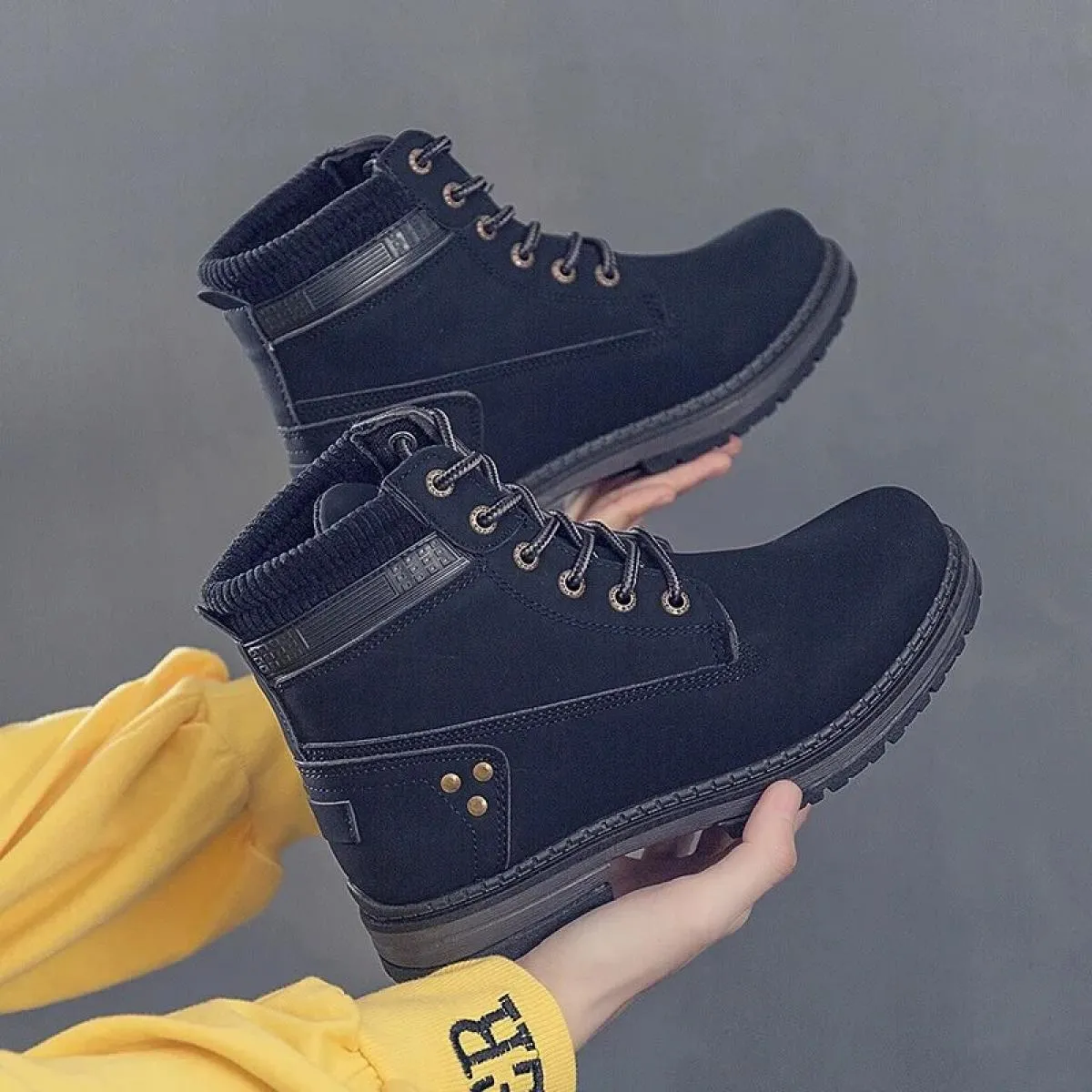2022 stivaletti donna inverno peluche caldo impermeabile stivali da moto corti scarpe di cotone da donna stivali da neve stivali