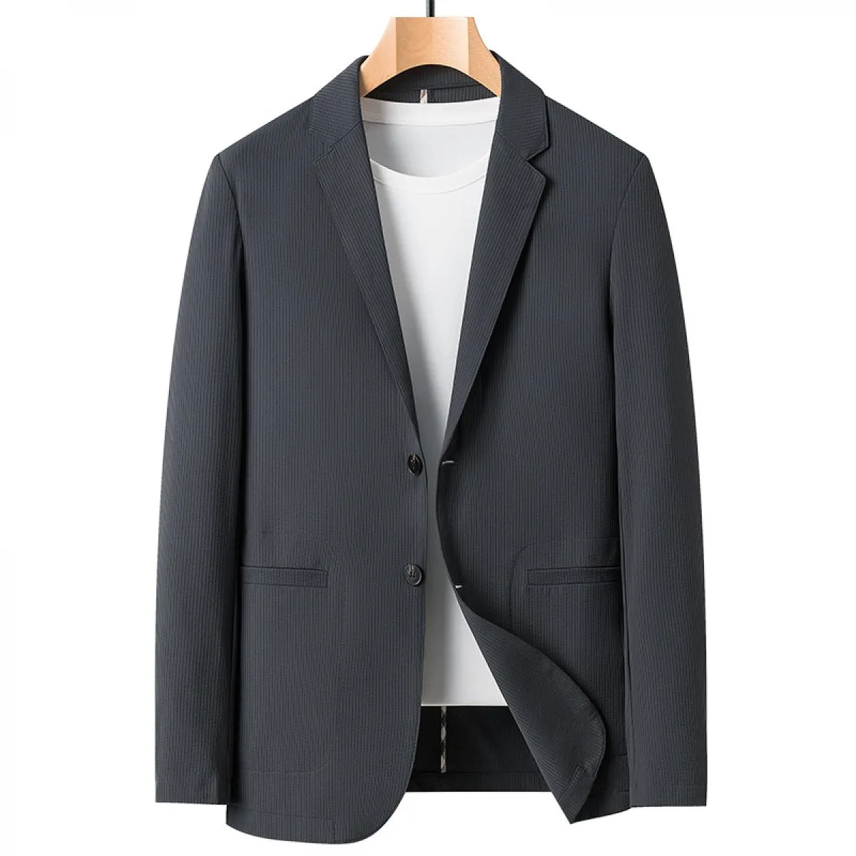 2023 Estate Luce di Colore Solido Degli Uomini di Vestito A Prova di Sole M 4xl Business Casual Giacca Monopetto Slim Fit Giacca