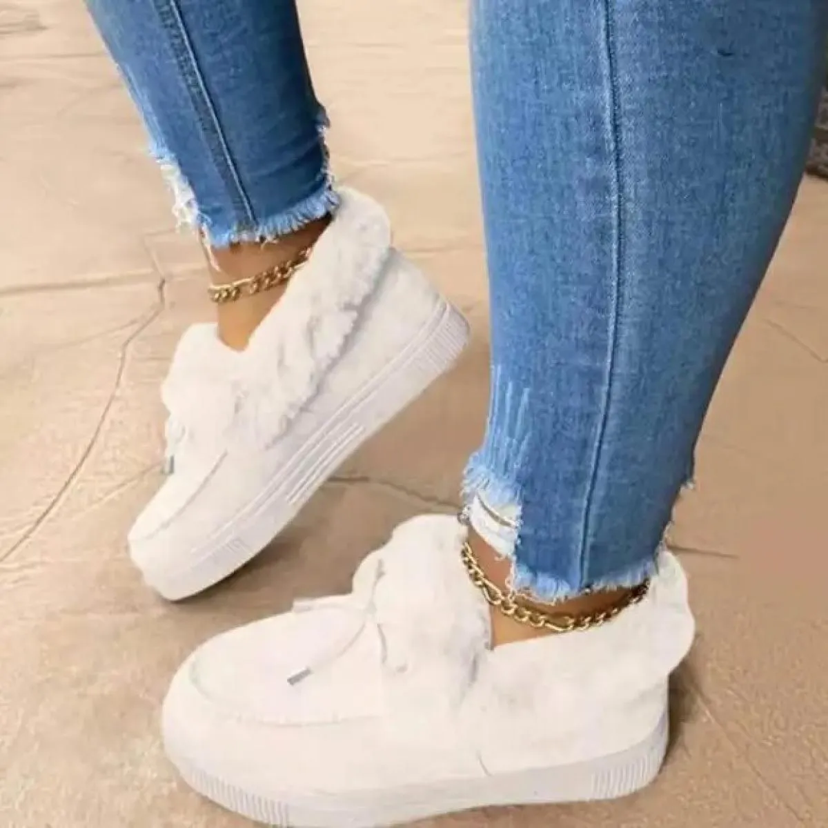 2023 nuovi stivaletti invernali stivali da neve in pelle scamosciata peluche pelliccia naturale calda slip on scarpe da donna ap