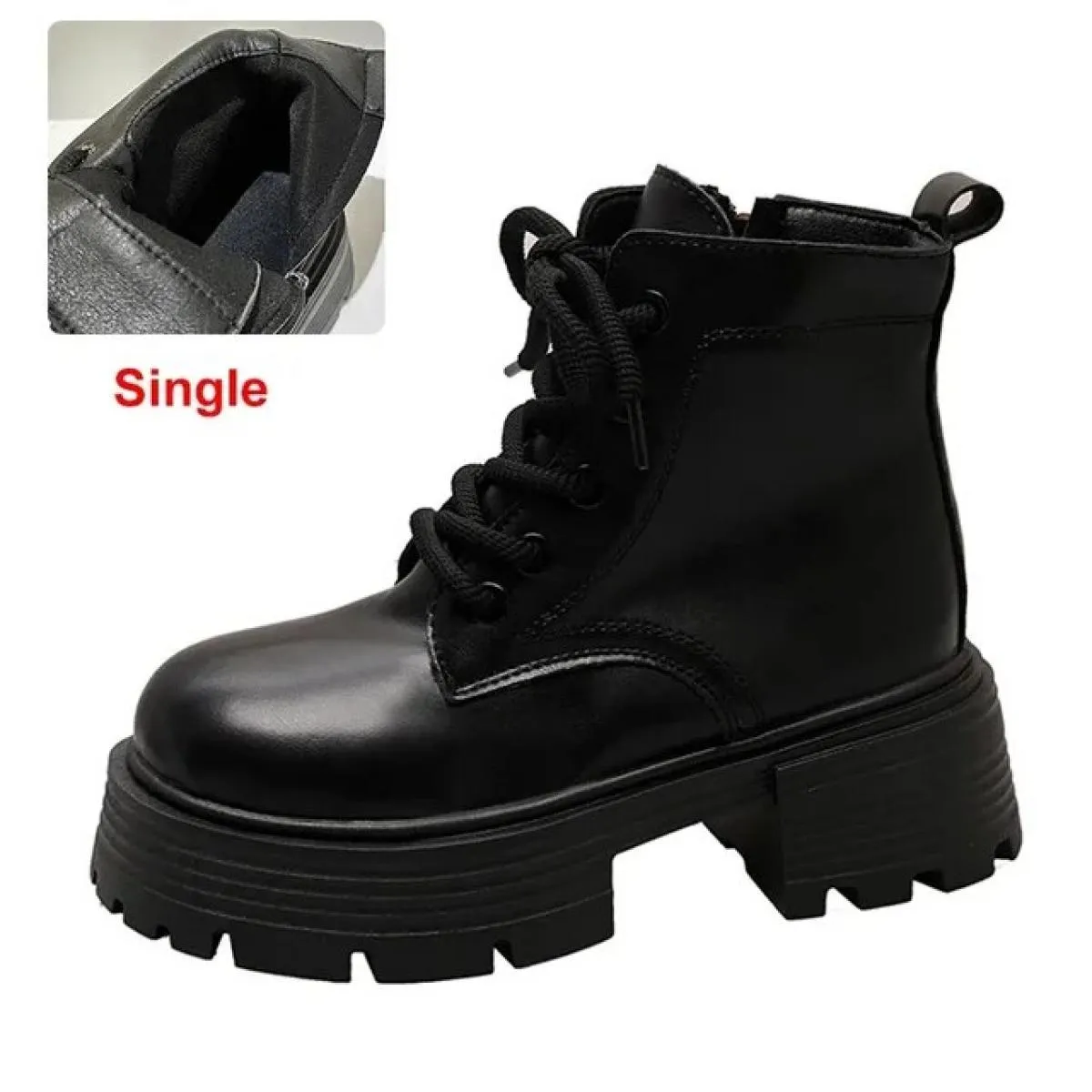 2024 nuova vendita calda inverno peluche caldo stivaletti da donna suola spessa antiscivolo tinta unita testa tonda lace up moda