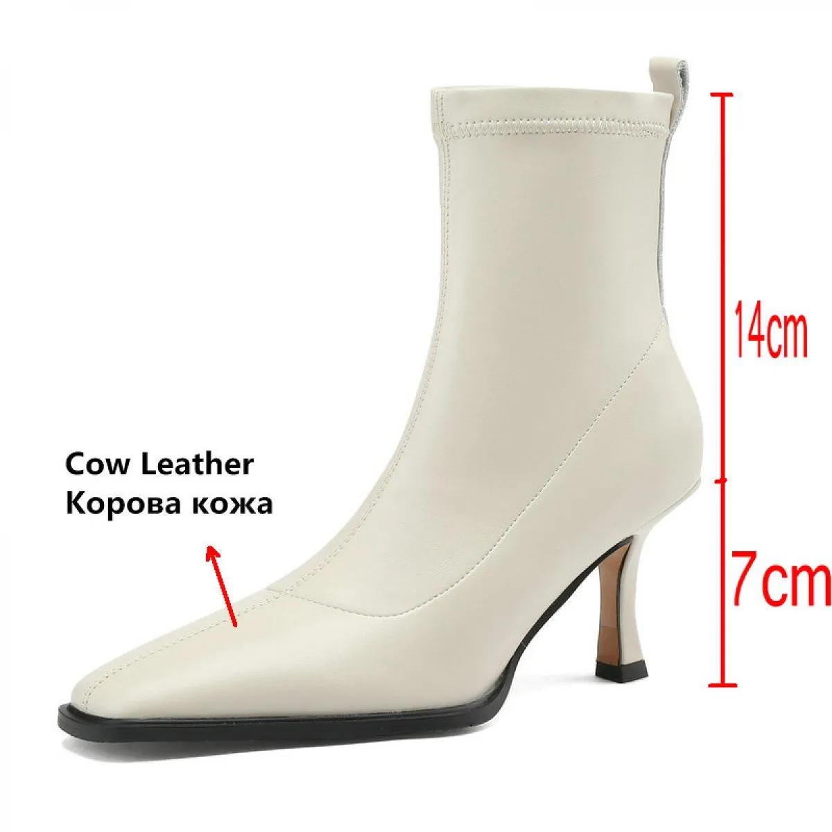 2024 Stivaletti da donna Autunno Inverno Lavoro Casual Tacchi alti Scarpe in vera pelle di qualità Donna Taglia 34 42
