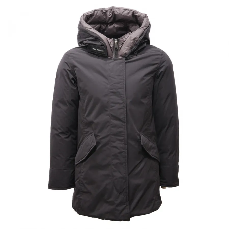 2305AL piumino bimba girl WOOLRICH kids REVERSIBLE down parka black