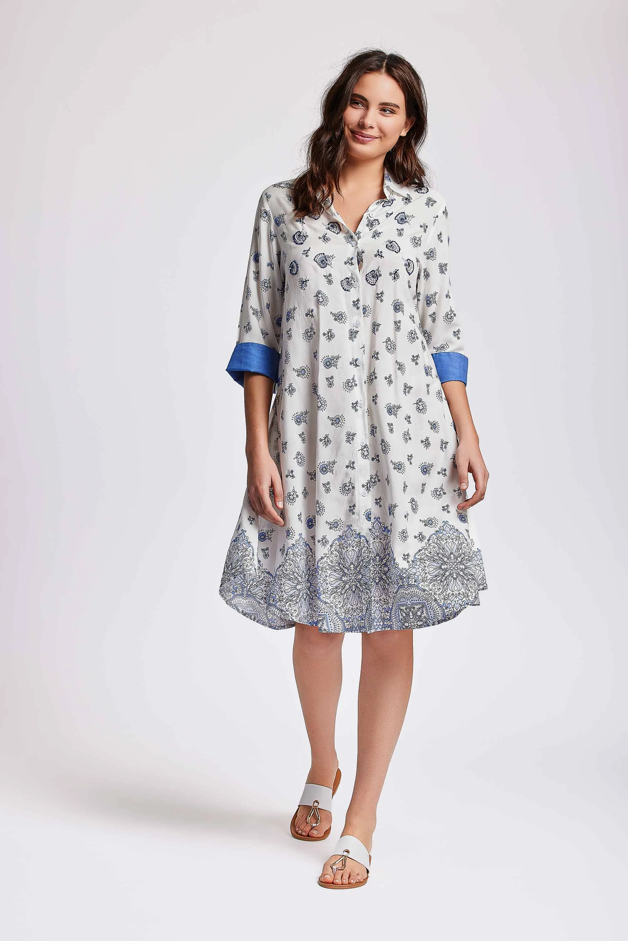 ABITO CAMICIA CON MANICA A 3/4 ROMINA