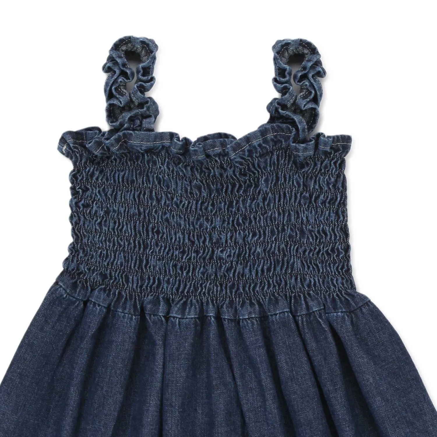 Abito Di Jeans Blu Scuro Bambina