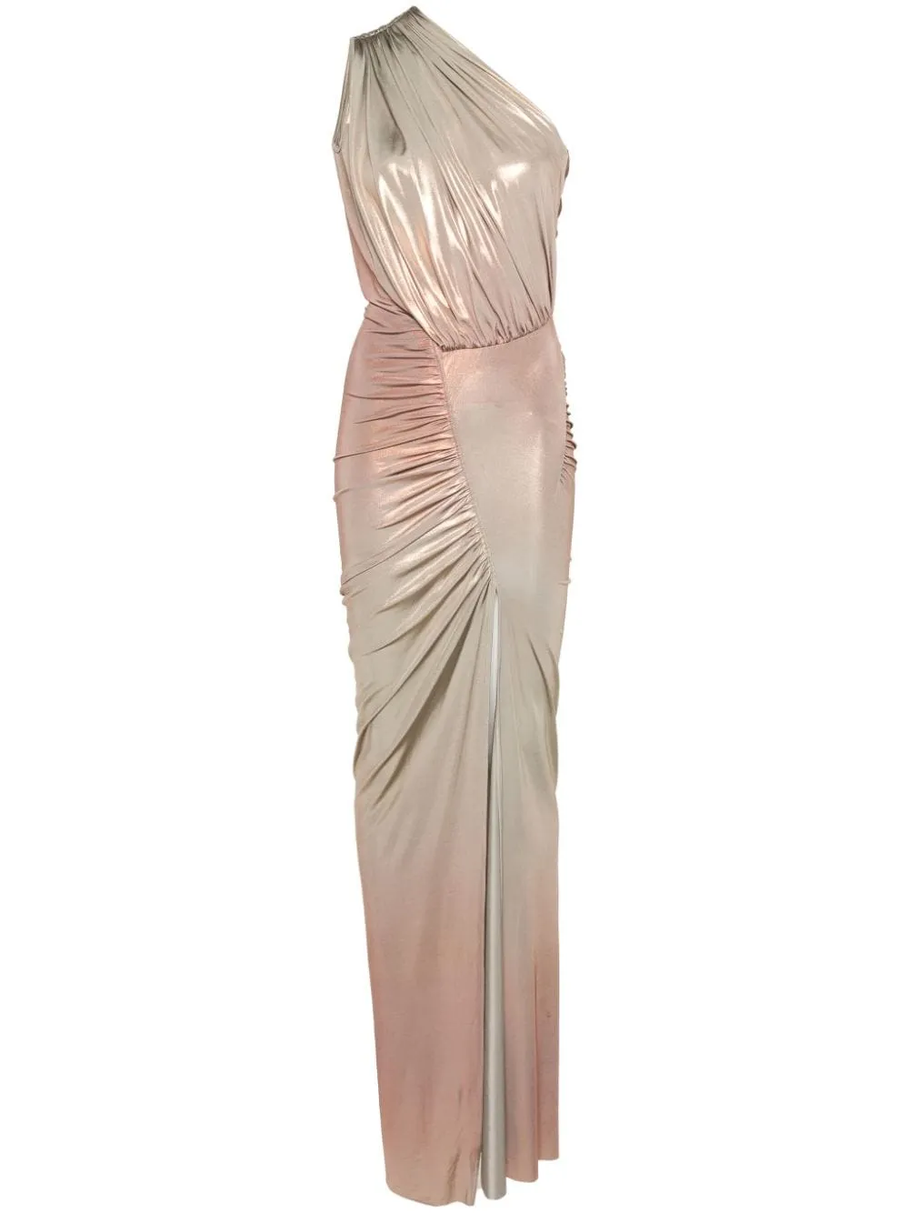 Abito lungo Hera monospalla in oro - donna