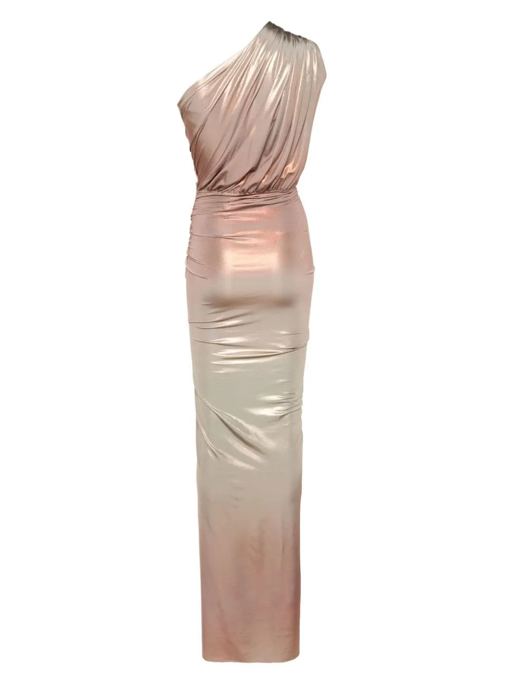 Abito lungo Hera monospalla in oro - donna