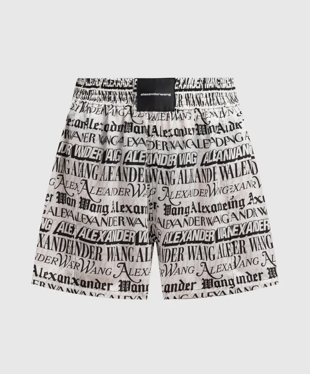 Alexander Wang Shorts bianchi con stampa logo UWC2244095