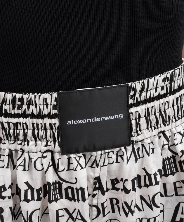 Alexander Wang Shorts bianchi con stampa logo UWC2244095