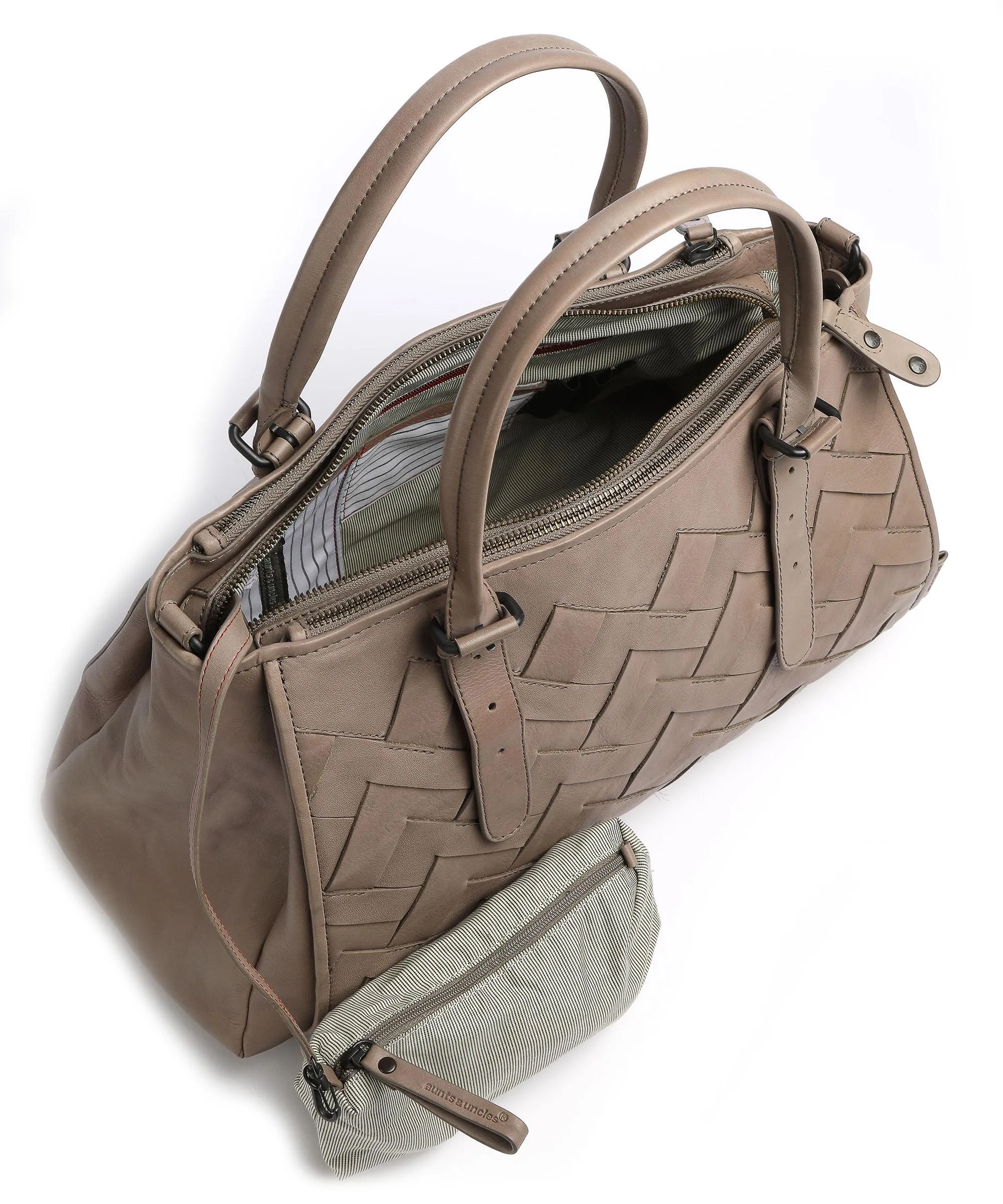  Aunts & Uncles Grandma's Luxury Club Mrs. Shortbread Borsa shopper pelle bovina noce  
