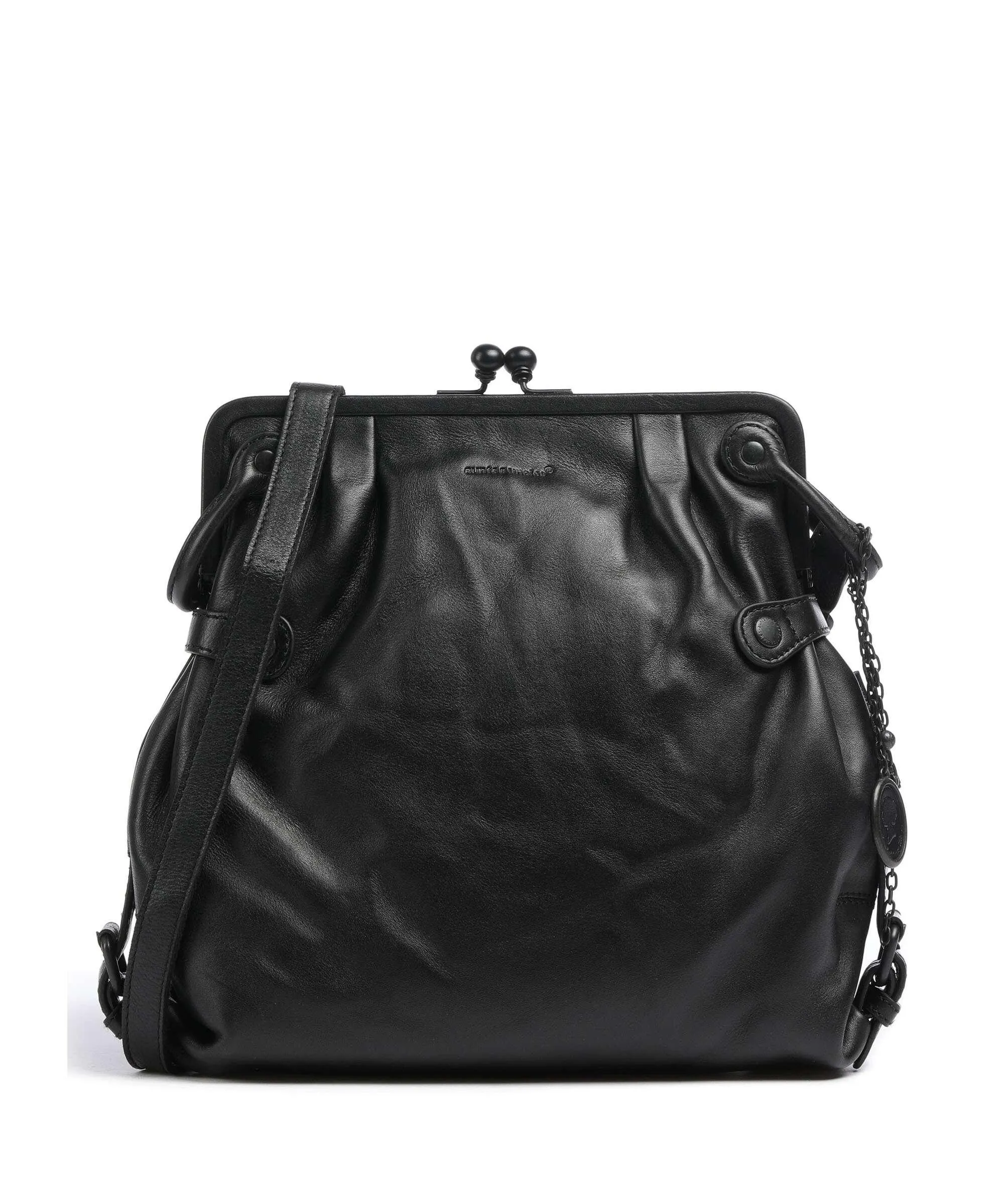  Aunts & Uncles Grandma's Luxury Club Mrs. Tea Cake Borsa a spalla pelle di vacchetta finemente grana nero  