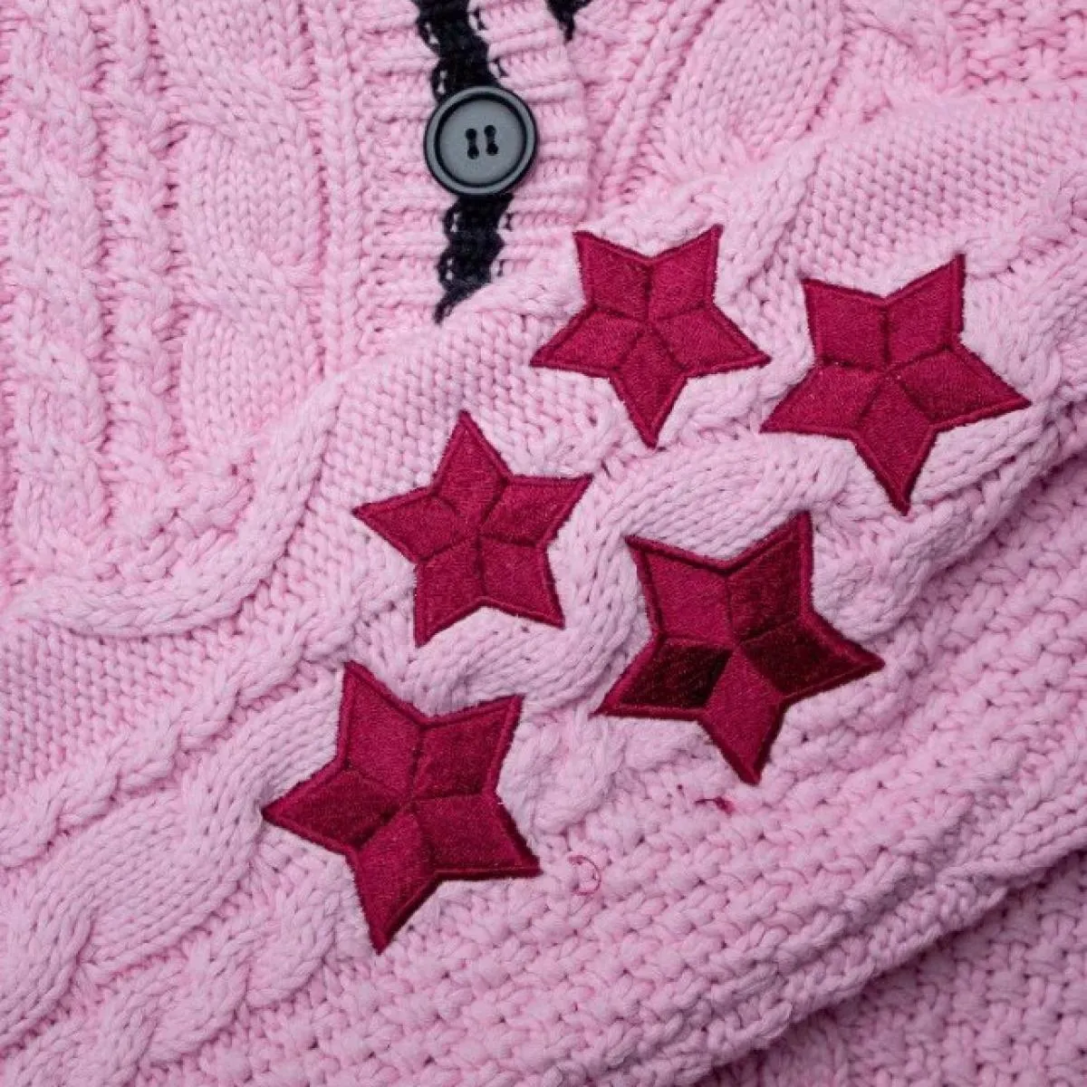 Autunno Inverno Nuovo maglione ricamato a mano Donna Fashion Design Star Pattern Cardigan a maniche lunghe Maglioni lavorati a m