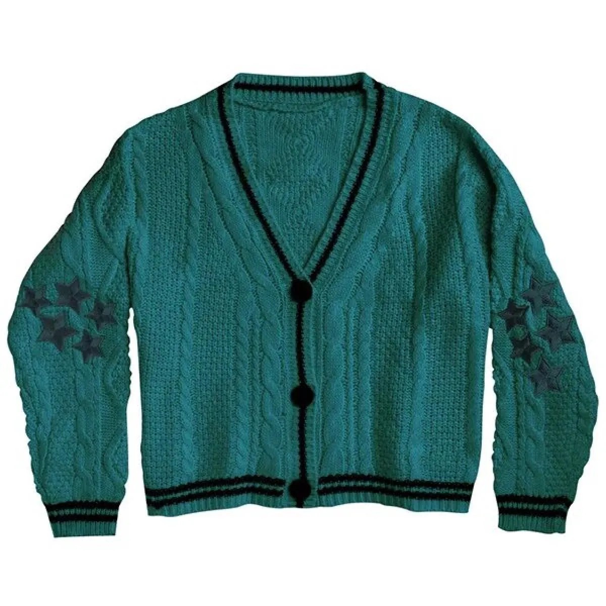 Autunno Inverno Nuovo maglione ricamato a mano Donna Fashion Design Star Pattern Cardigan a maniche lunghe Maglioni lavorati a m