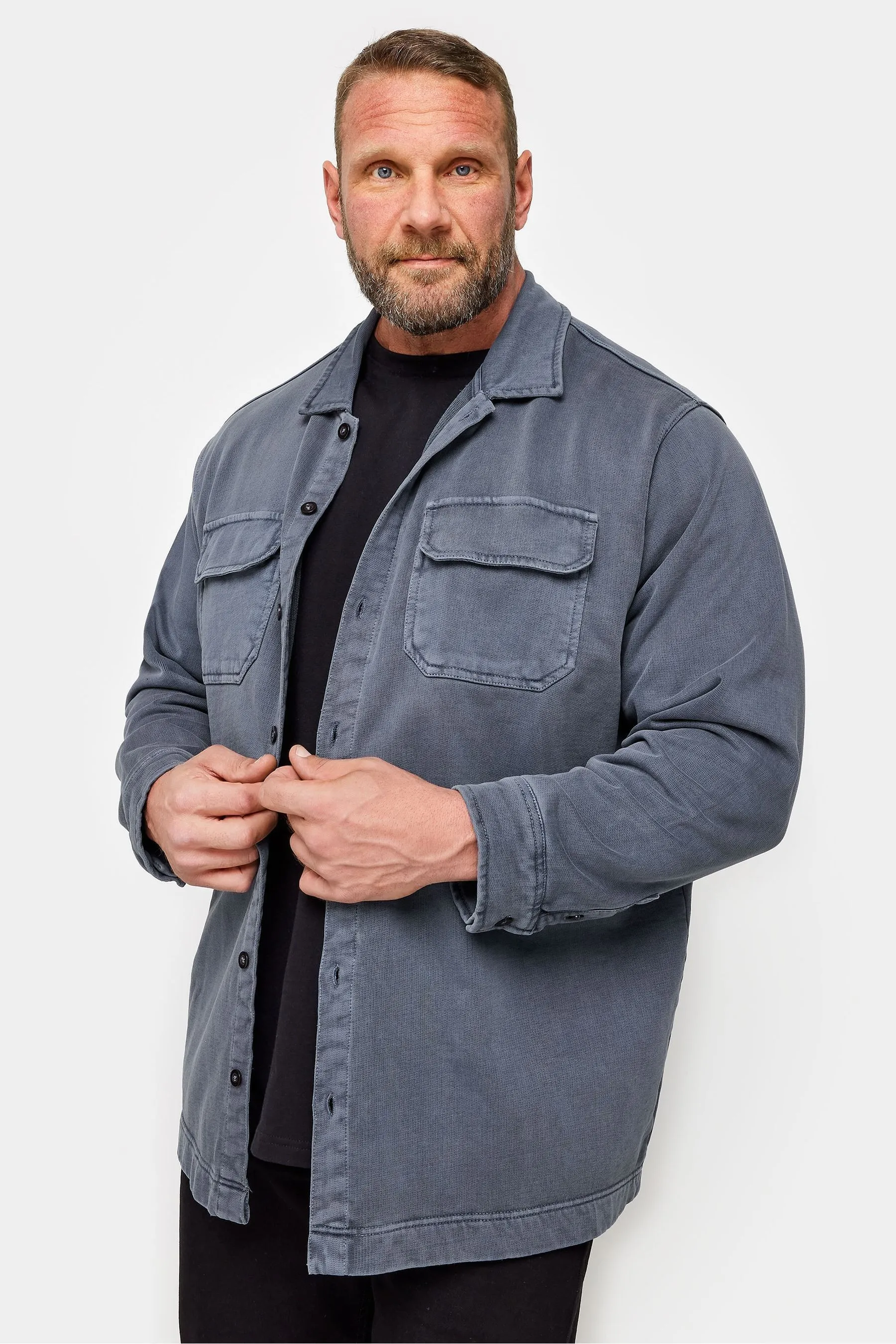 BadRhino Big & Tall stile camicia tinta in camicia