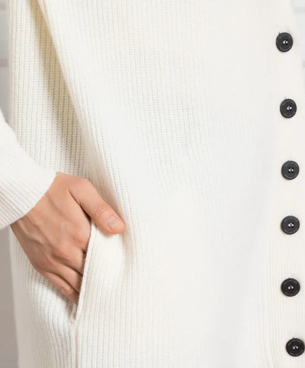Ballantyne Cardigan in lana bianca B1K3027W114