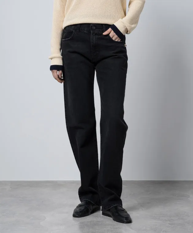 Ballantyne Jeans neri con logo metallico BLT170UCTYY