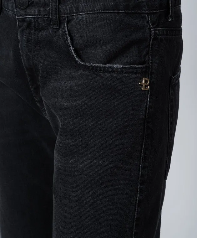Ballantyne Jeans neri con logo metallico BLT170UCTYY