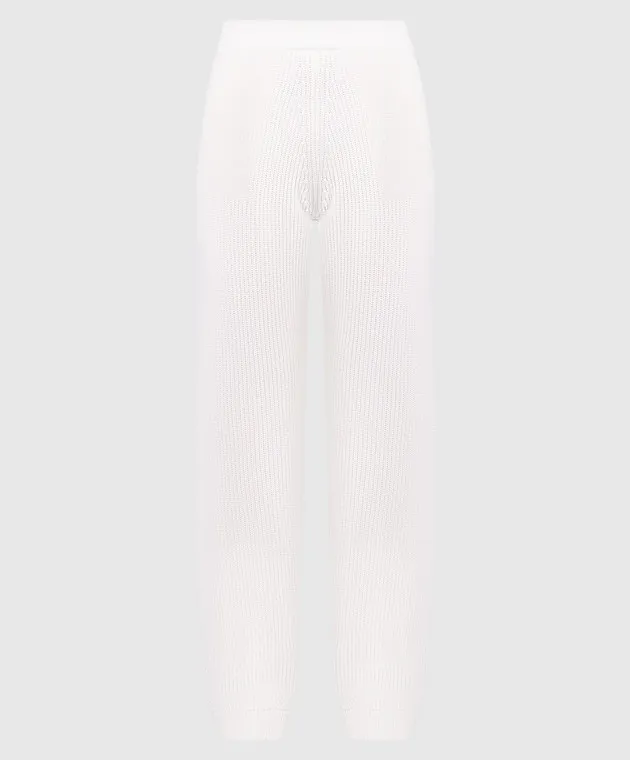 Ballantyne Joggers in lana bianca B1T0427W114