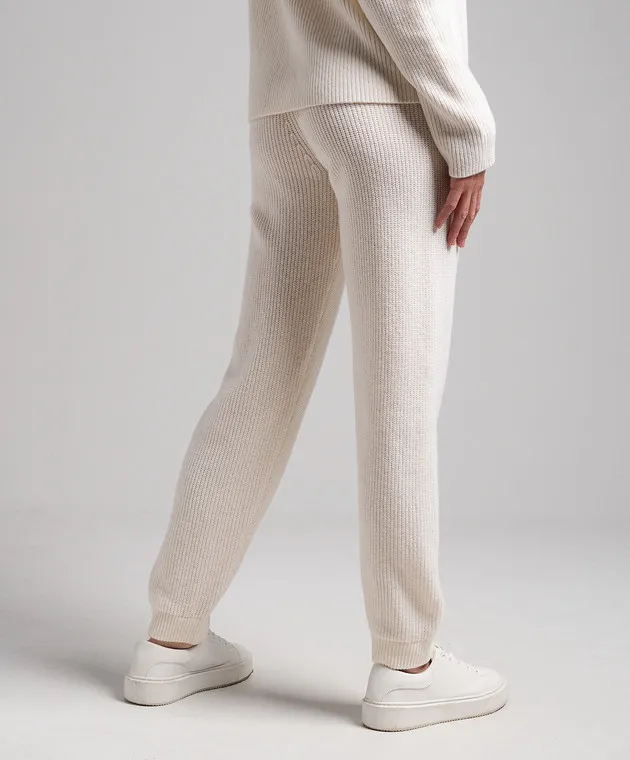 Ballantyne Joggers in lana bianca B1T0427W114