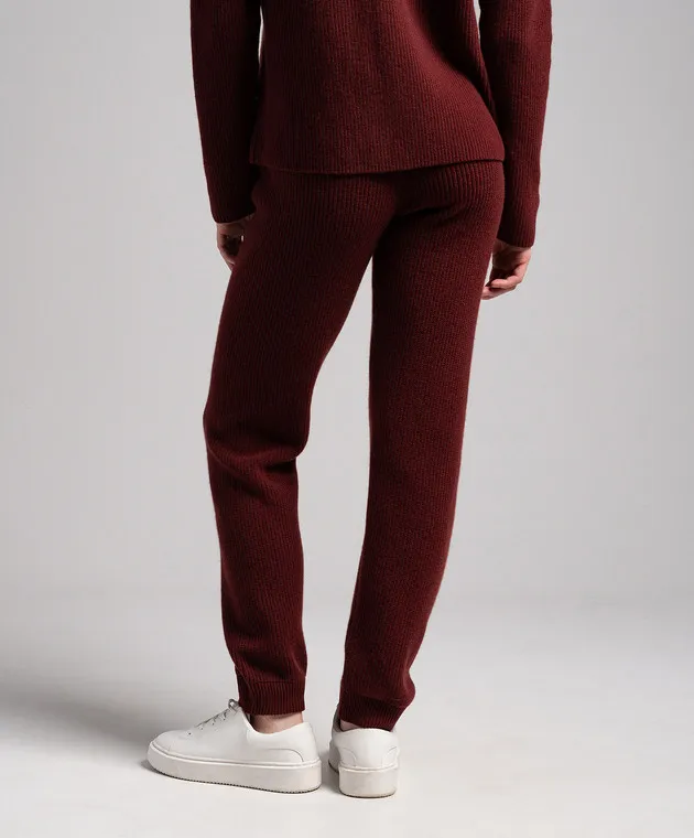 Ballantyne Joggers in lana bordeaux B1T0427W114