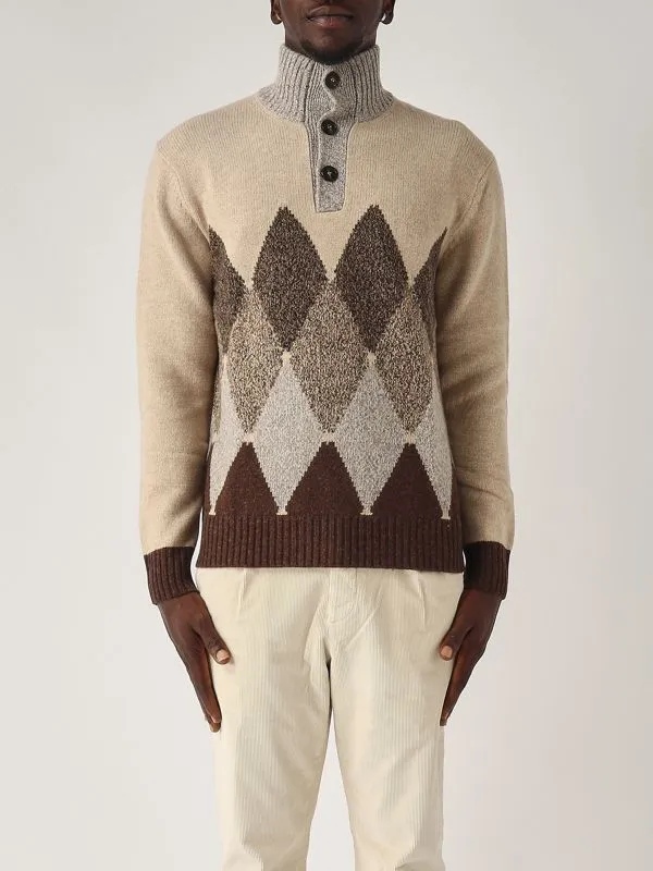 BALLANTYNE  Maglia uomo Ballantyne in lana Beige