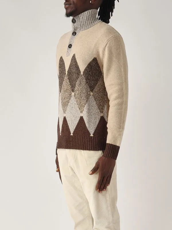 BALLANTYNE  Maglia uomo Ballantyne in lana Beige