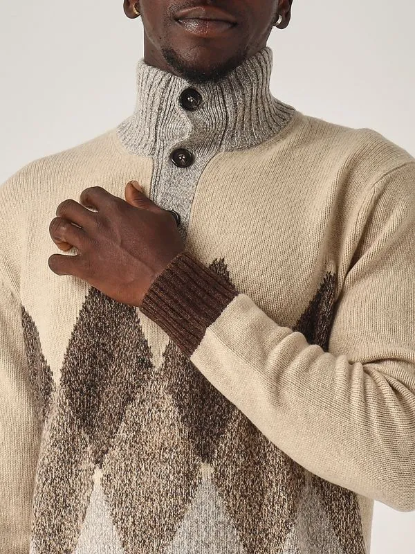 BALLANTYNE  Maglia uomo Ballantyne in lana Beige