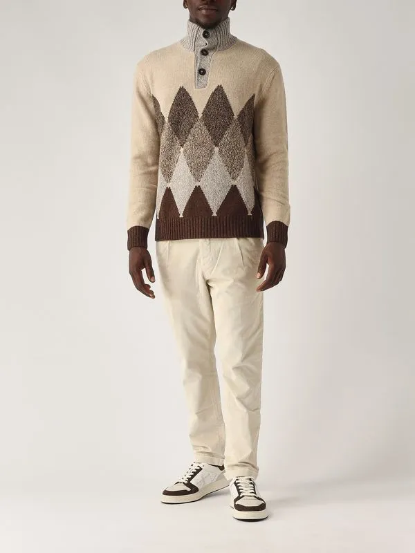 BALLANTYNE  Maglia uomo Ballantyne in lana Beige