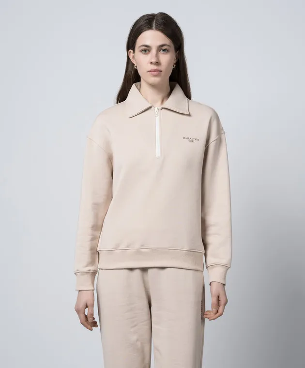 Ballantyne Polo beige con logo BLW151UCT96