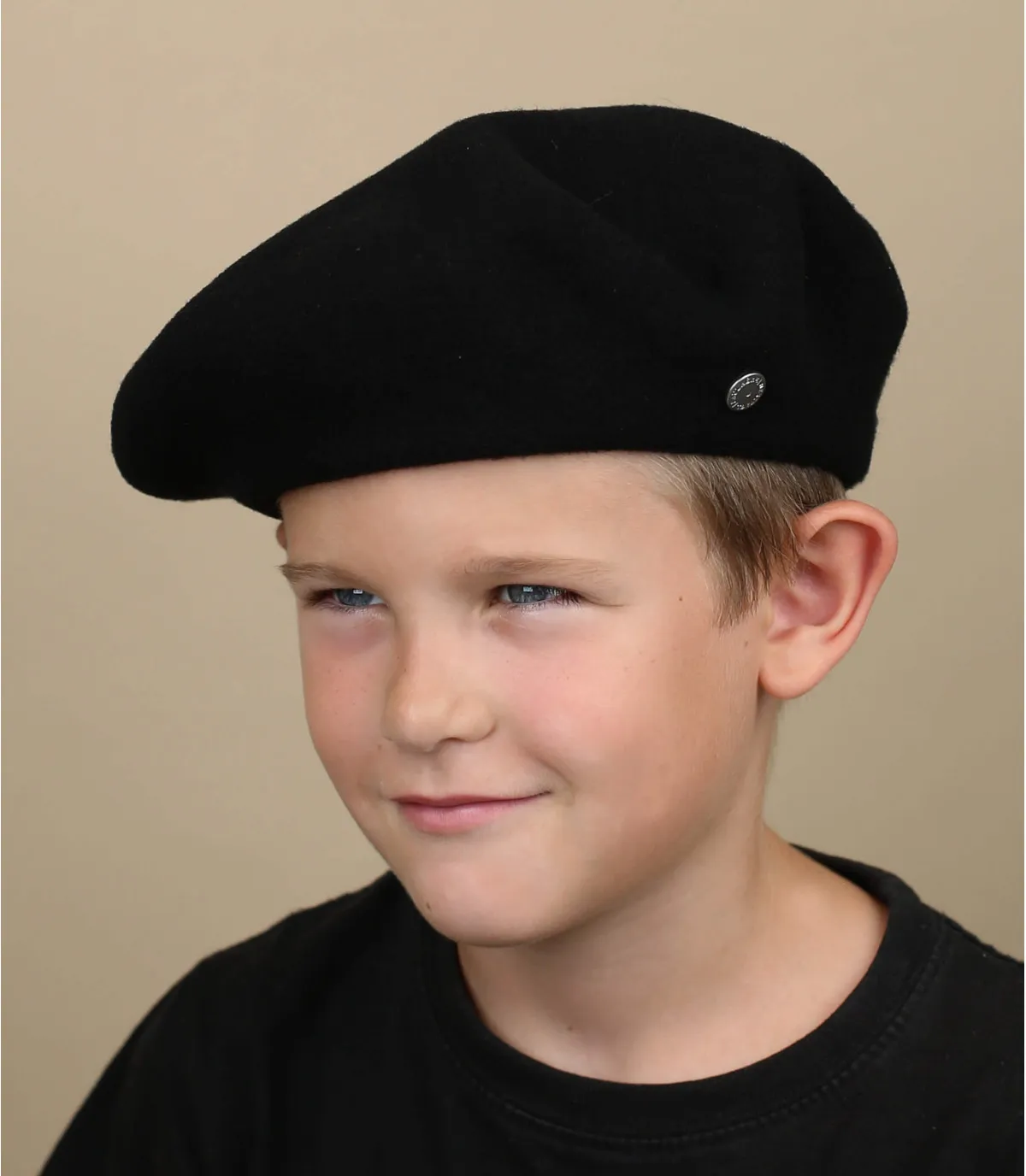 Berretto bambino neroBerretto piccolo basco nero     