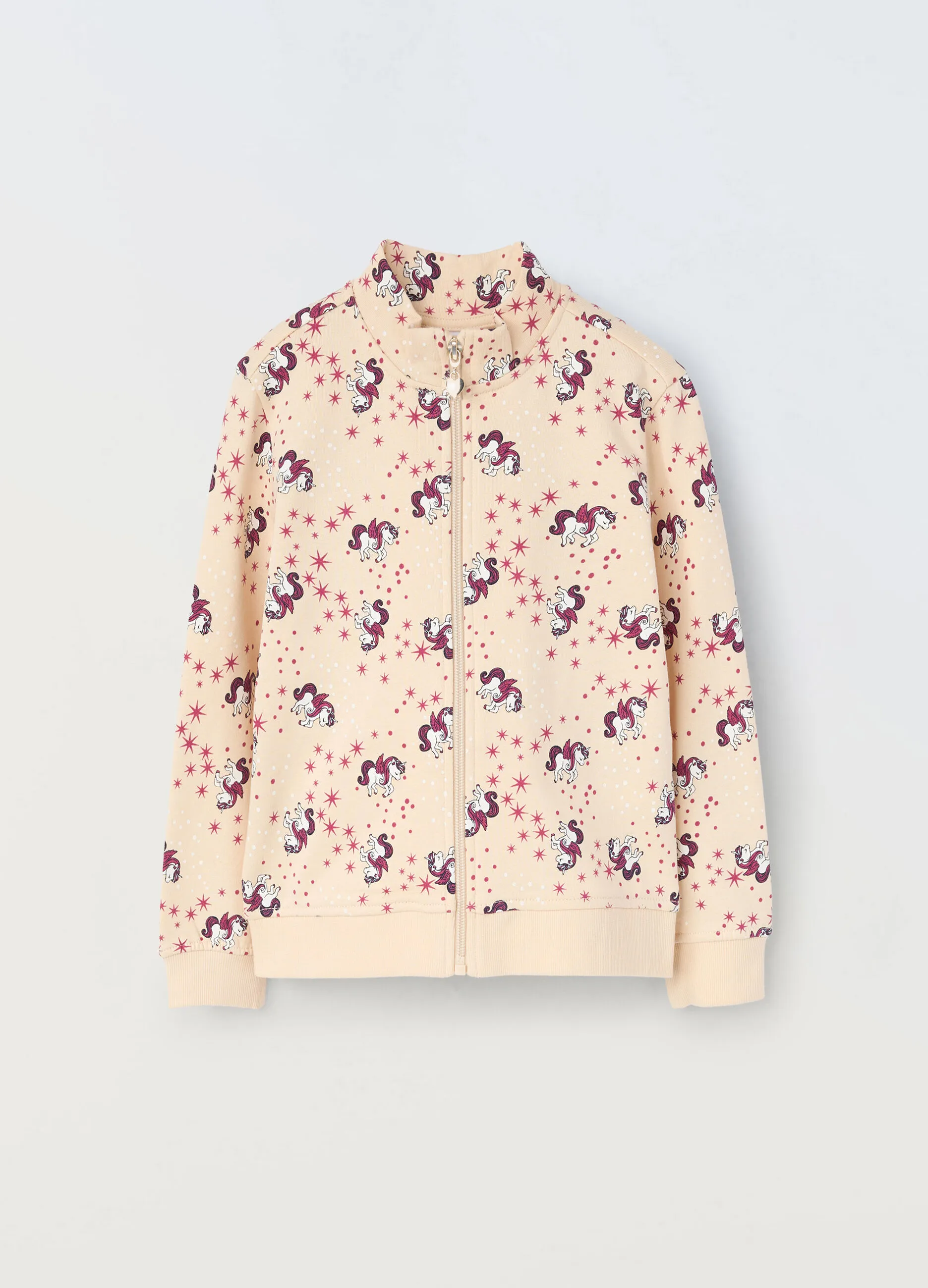 BLUKIDS  Felpa full zip con stampa bambina