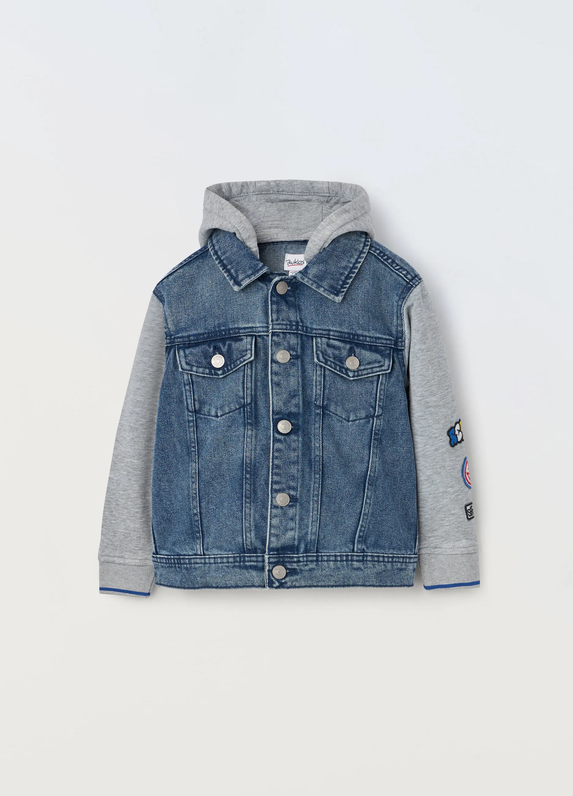 BLUKIDS  Giubbino in denim con cappuccio bambino