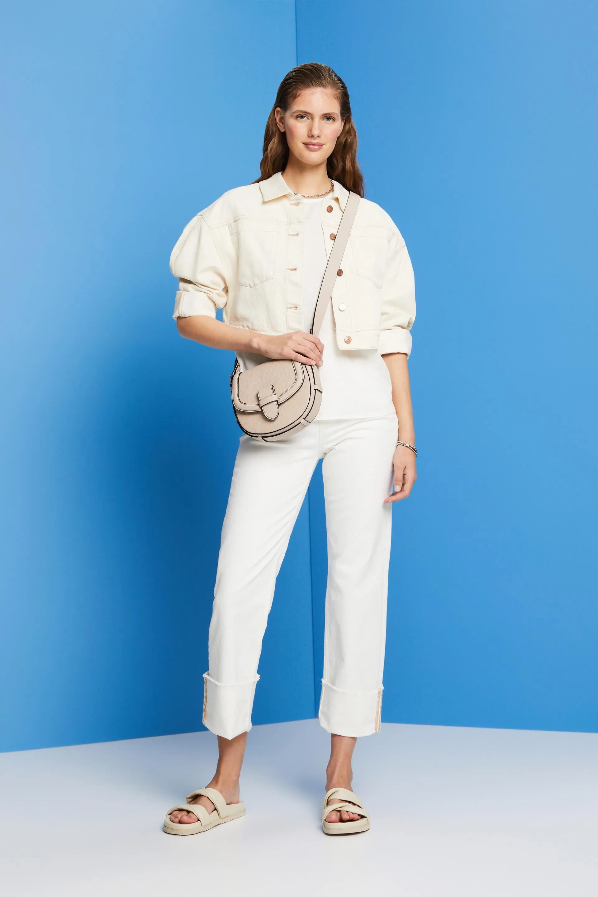 Blusa a manica corta, misto cotone e lino