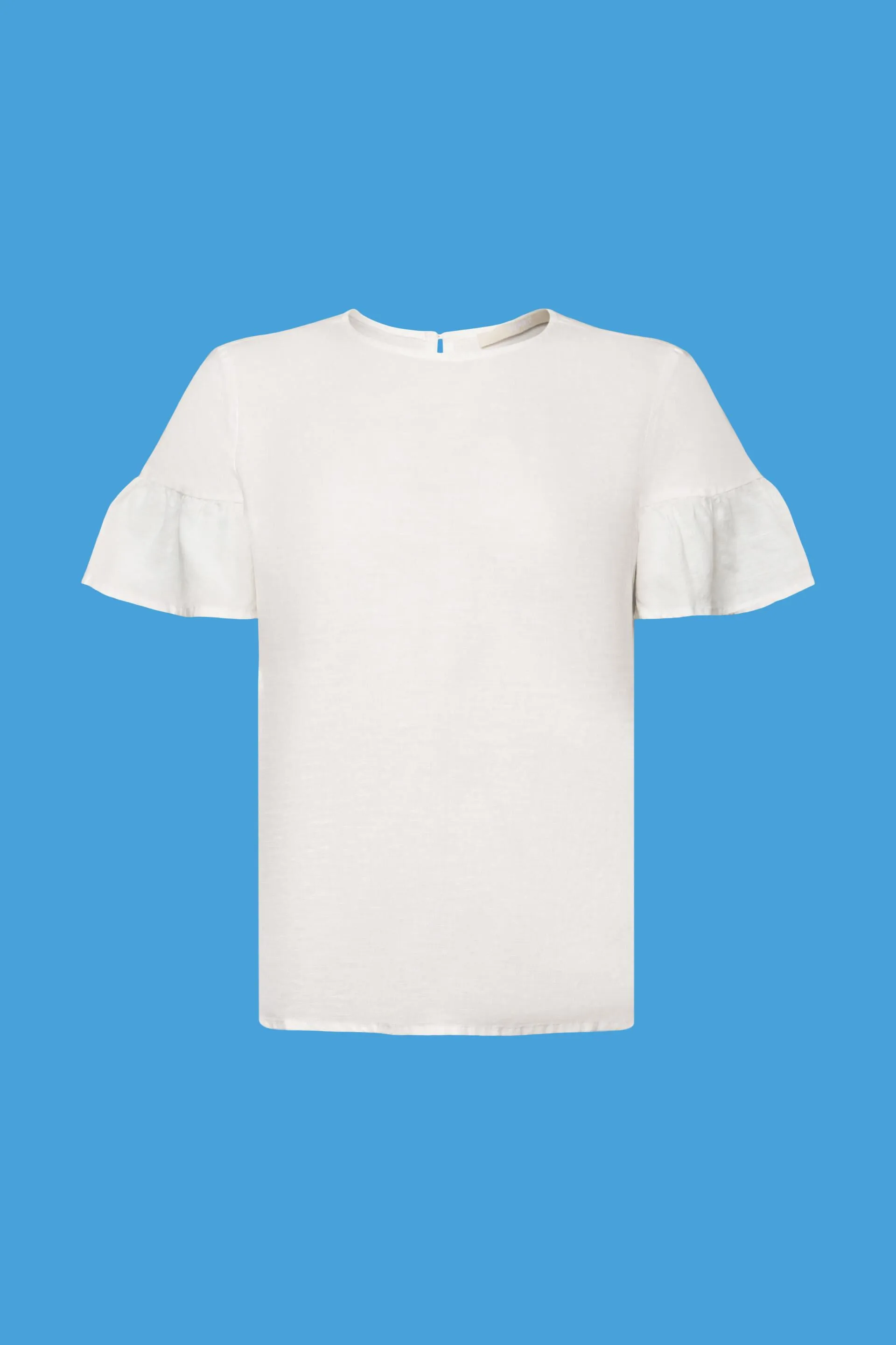 Blusa a manica corta, misto cotone e lino