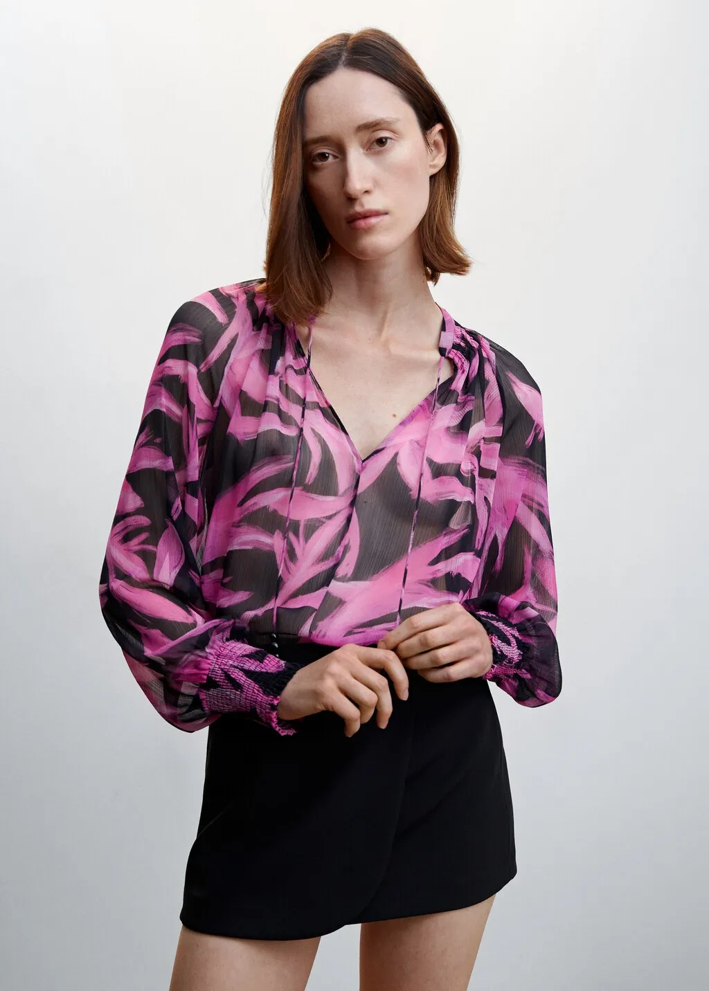 Blusa chiffon stampata