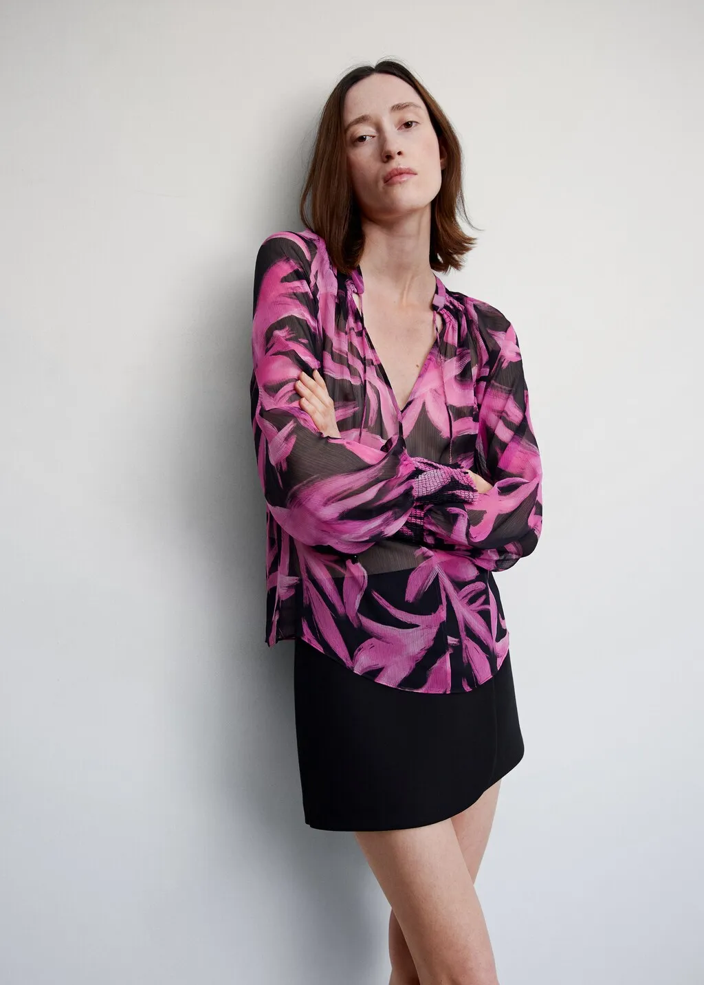 Blusa chiffon stampata
