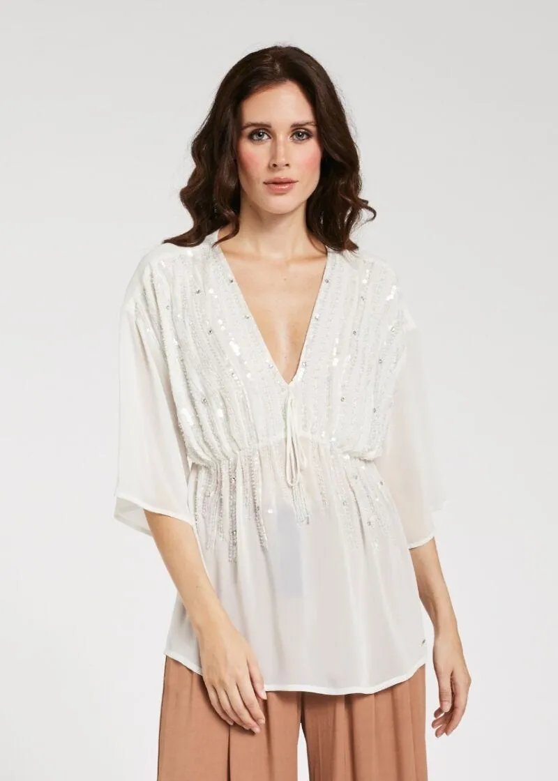 Blusa con paillette