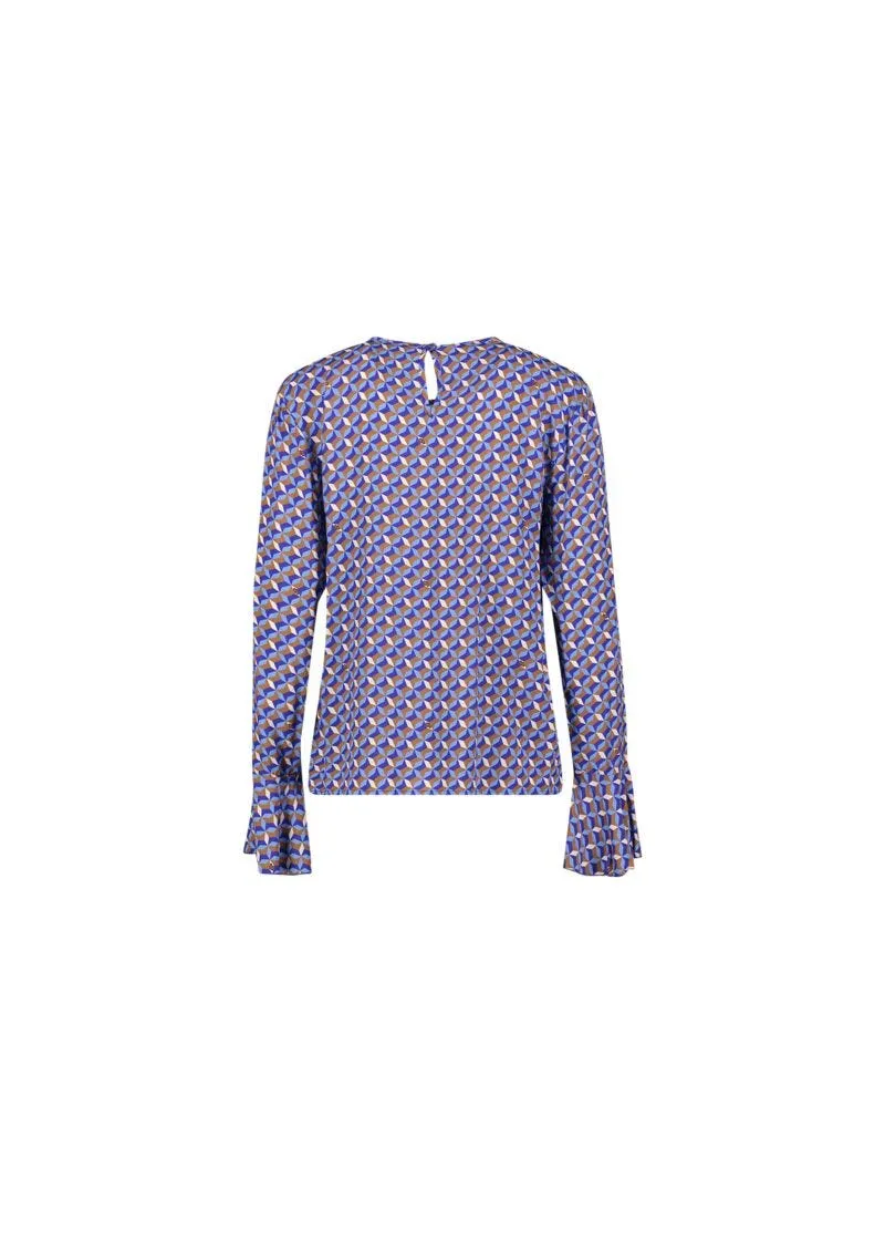 Blusa con stampa geometrica