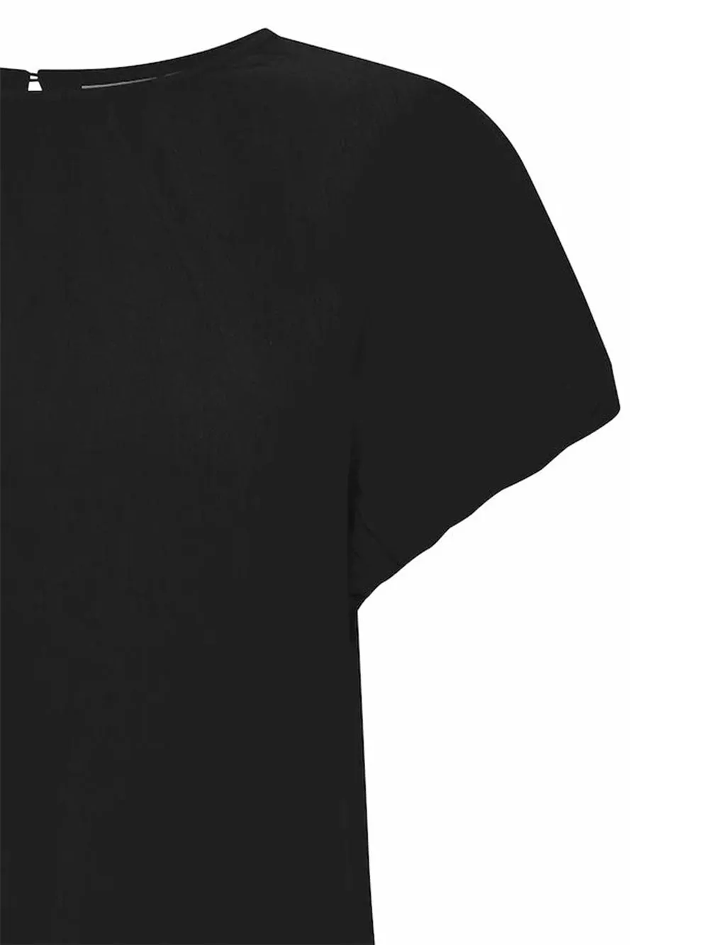 Blusa donna nero con maniche corte