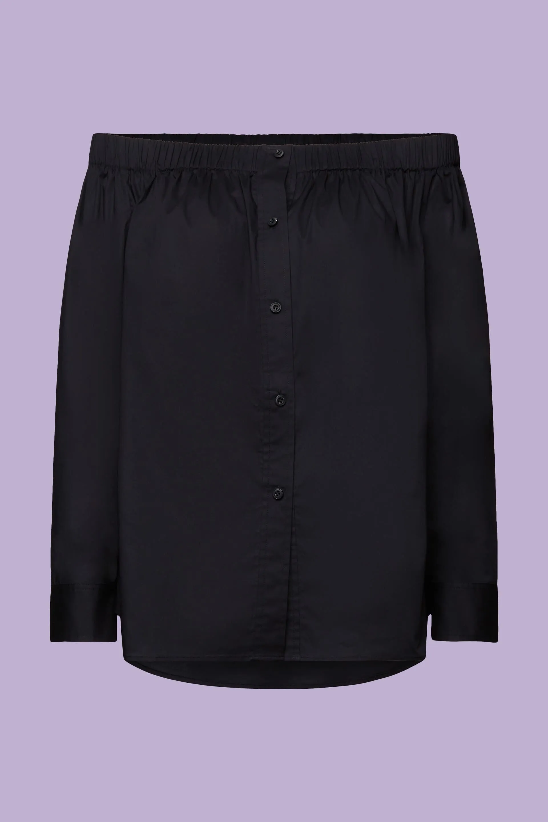 Blusa in popeline Carmen con spalle scoperte