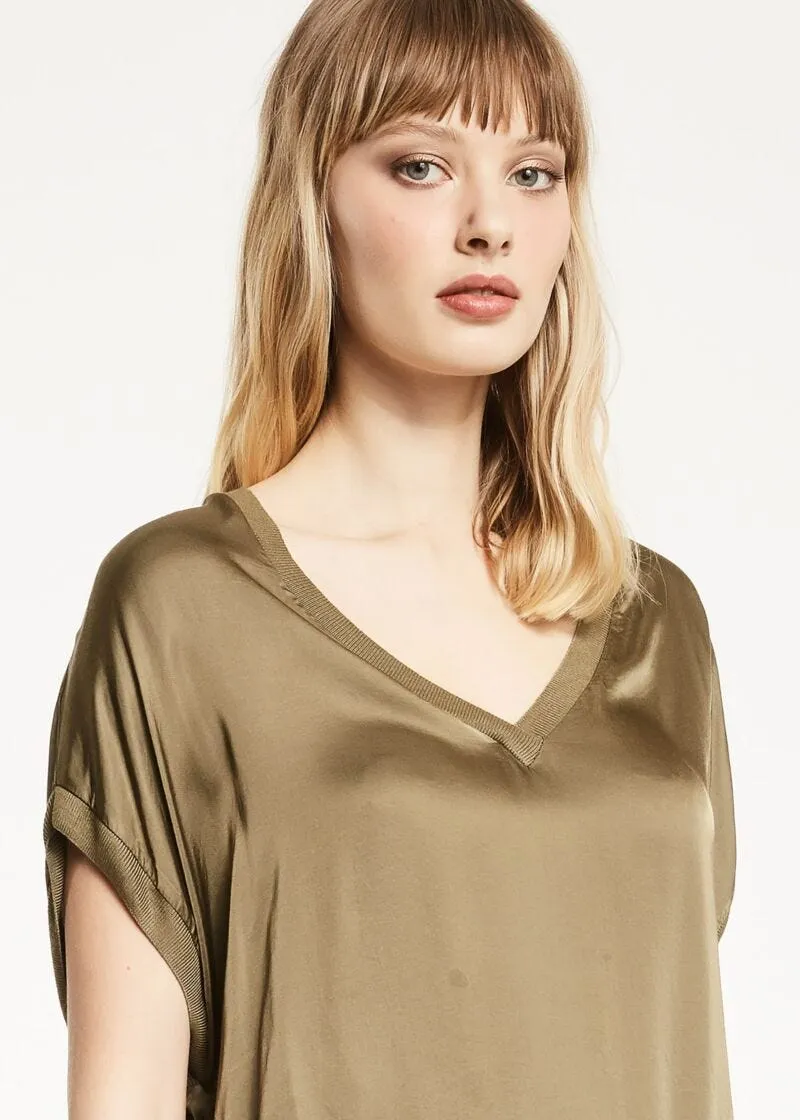 Blusa in raso di viscosa