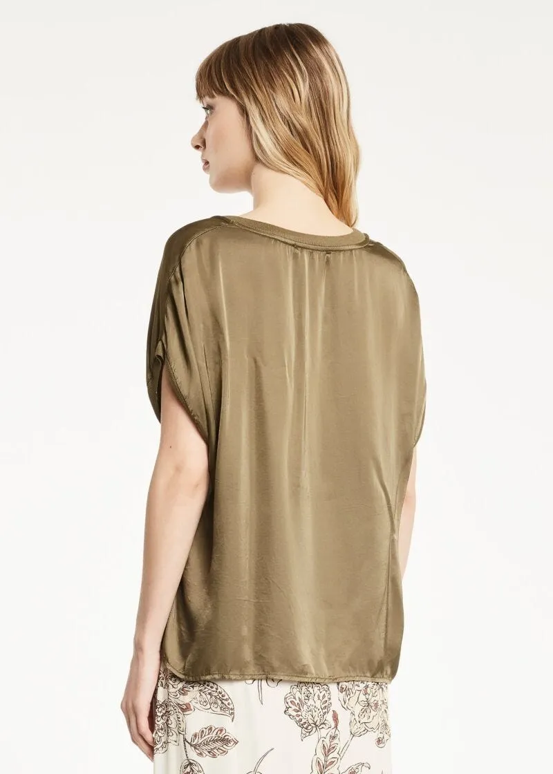 Blusa in raso di viscosa