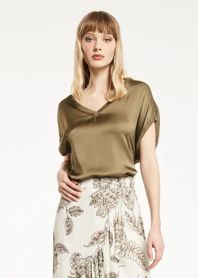 Blusa in raso di viscosa