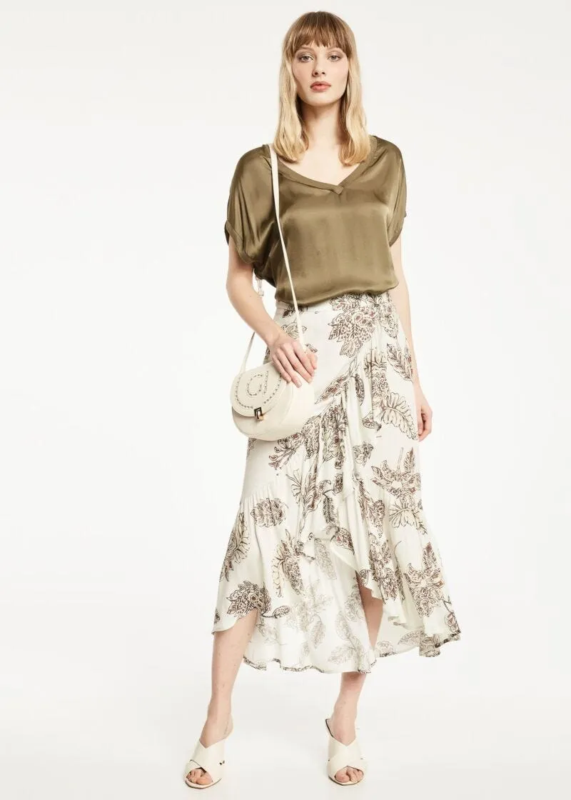 Blusa in raso di viscosa