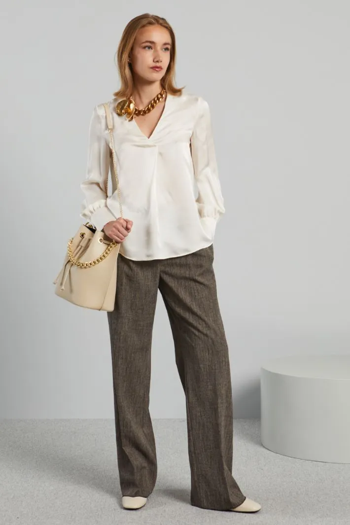 Blusa in raso martellato