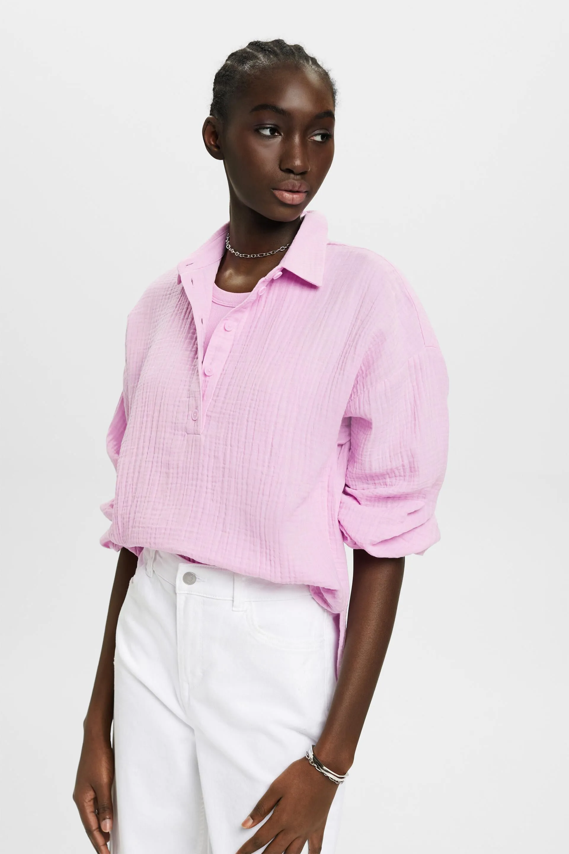 Blusa strutturata in cotone