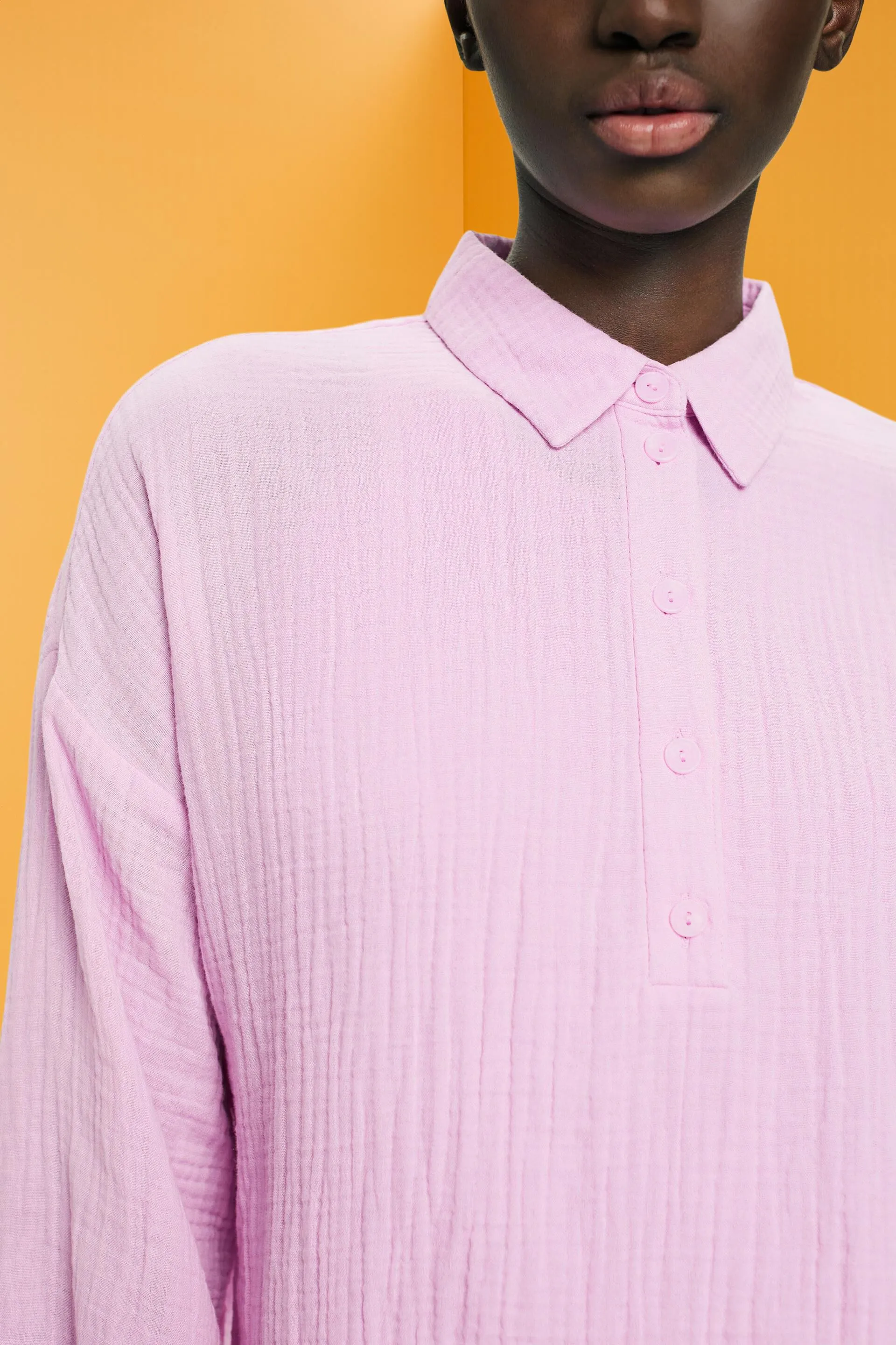 Blusa strutturata in cotone