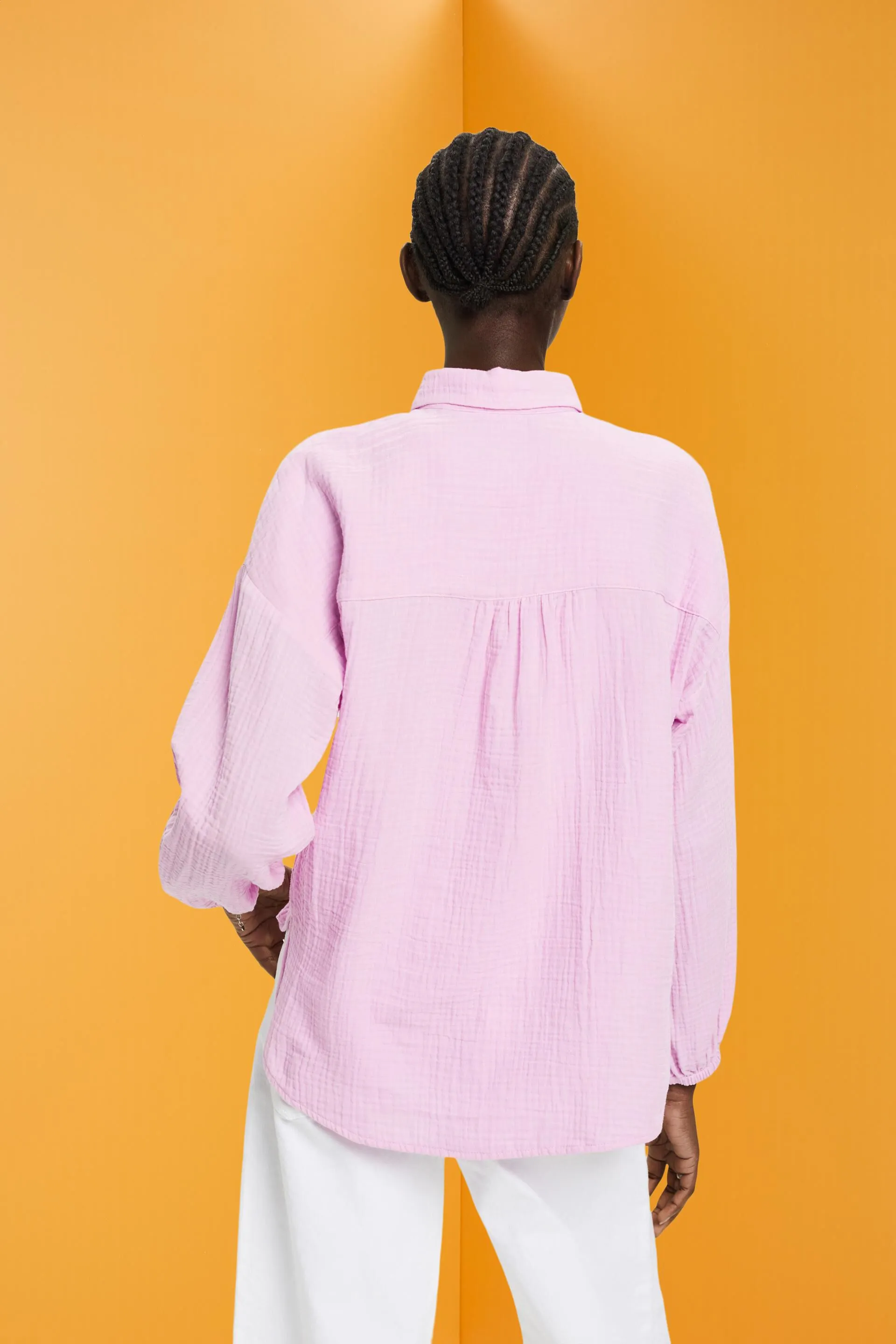 Blusa strutturata in cotone