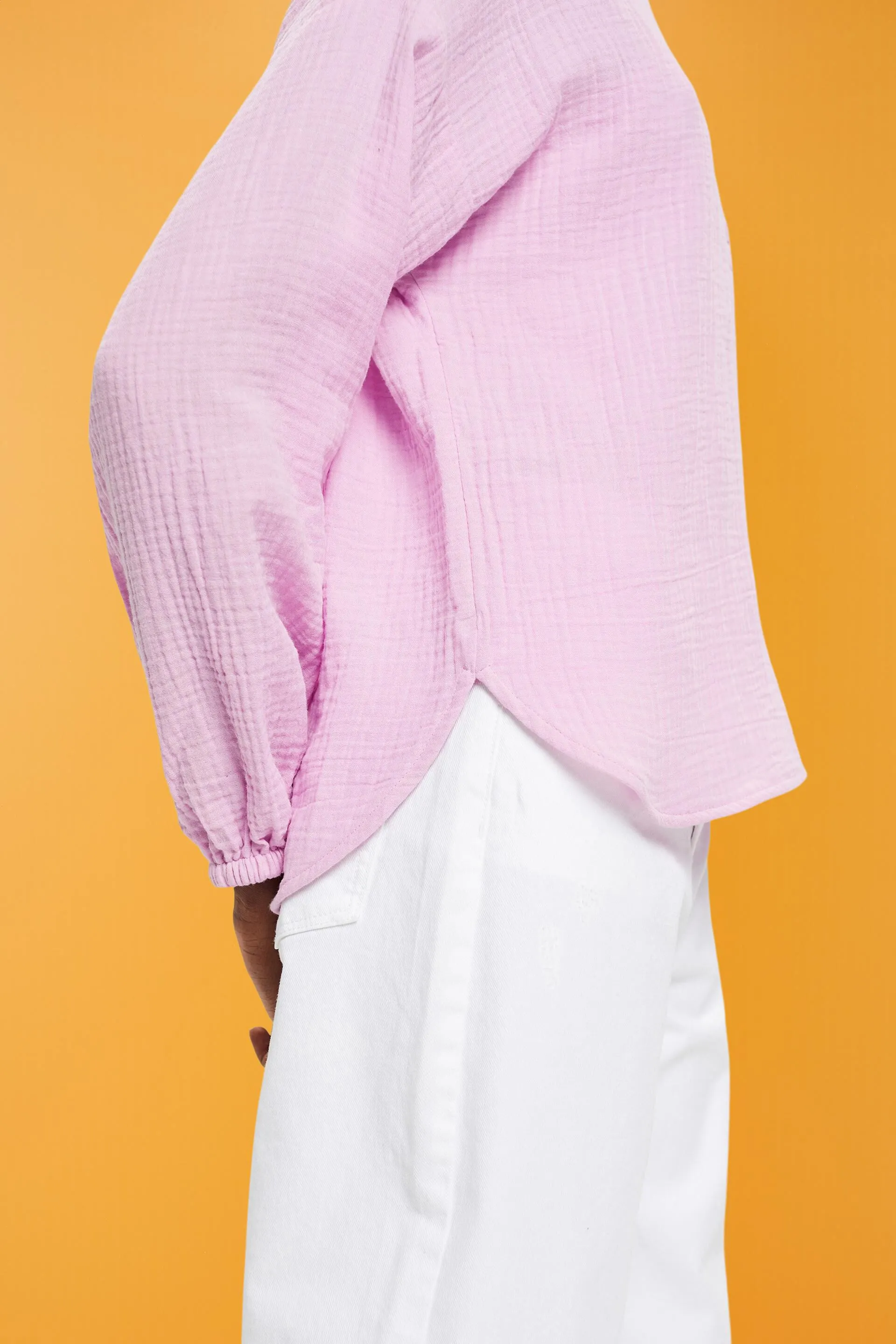 Blusa strutturata in cotone