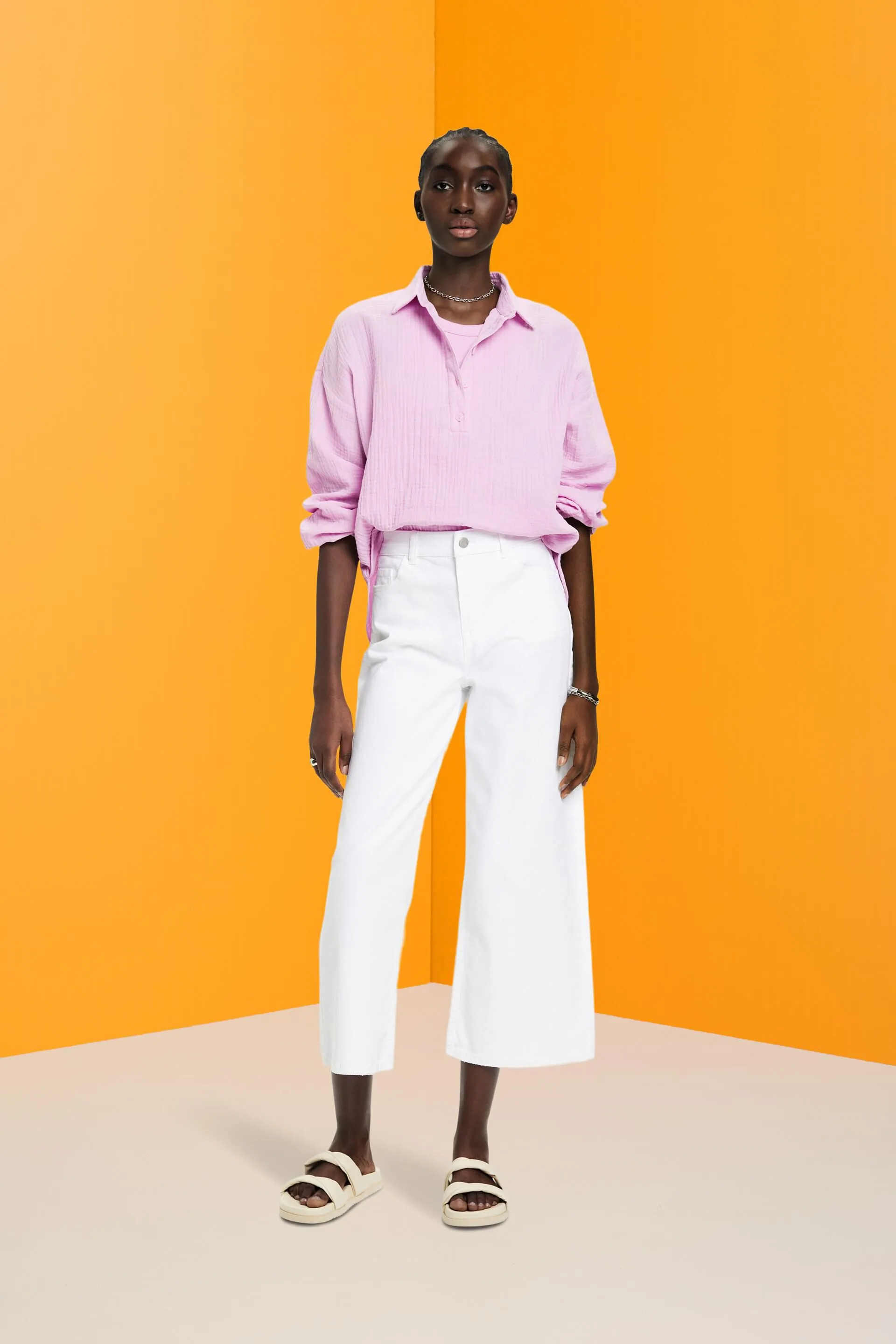 Blusa strutturata in cotone