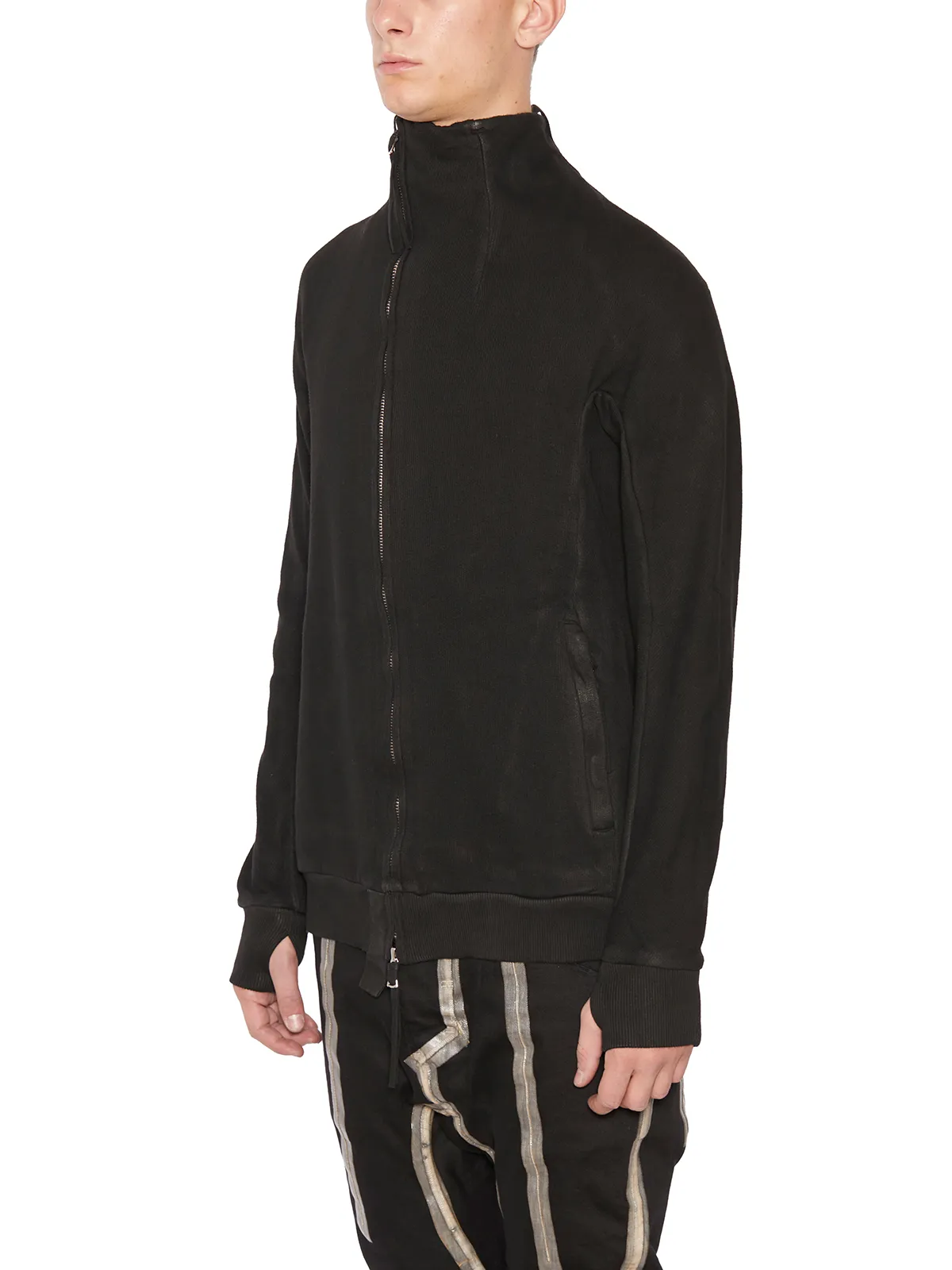 BORIS BIDJAN SABERI  FELPA IN COTONE CON ZIP 